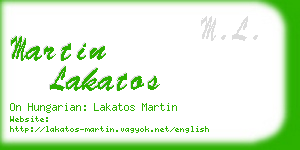 martin lakatos business card